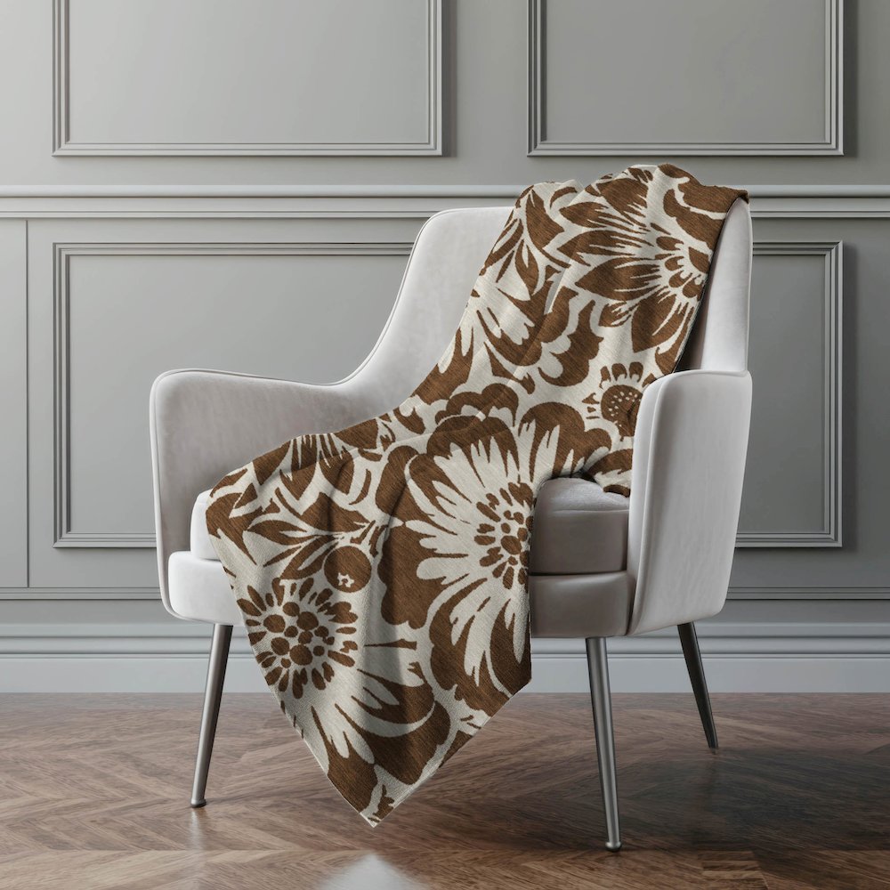 Premium Machine Washable ASB551 Brown 50" x 70" Sherpa Throw Blanket. Picture 4
