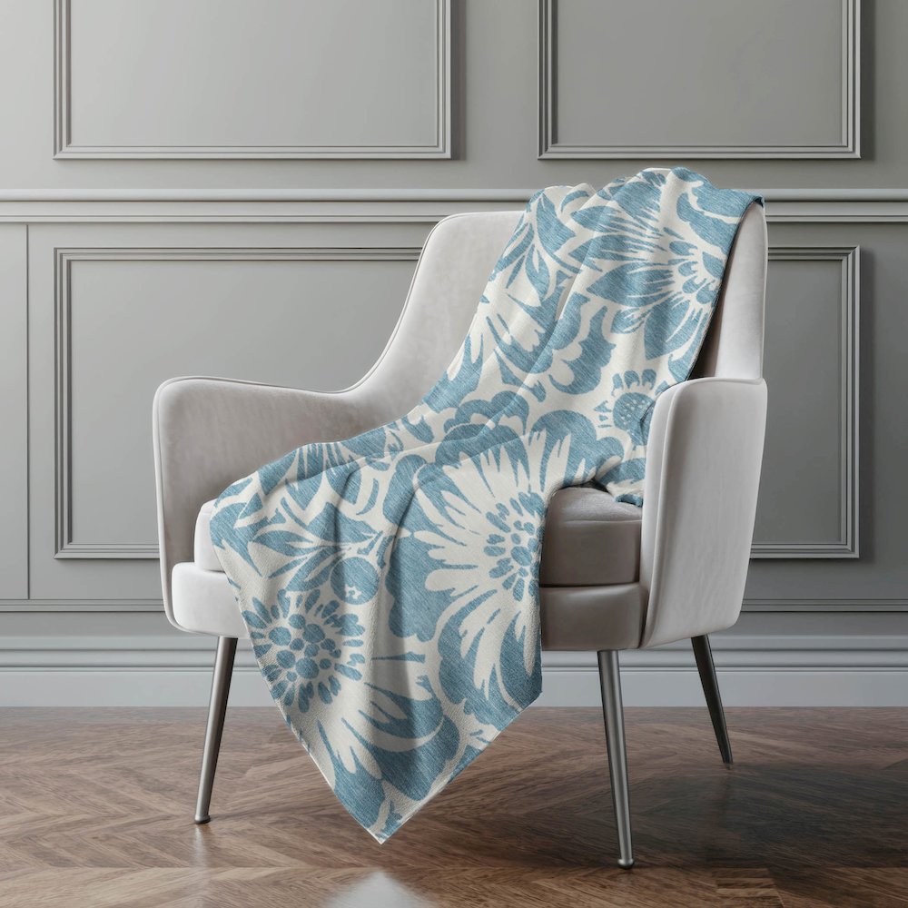Premium Machine Washable ASB551 Denim 50" x 70" Sherpa Throw Blanket. Picture 4
