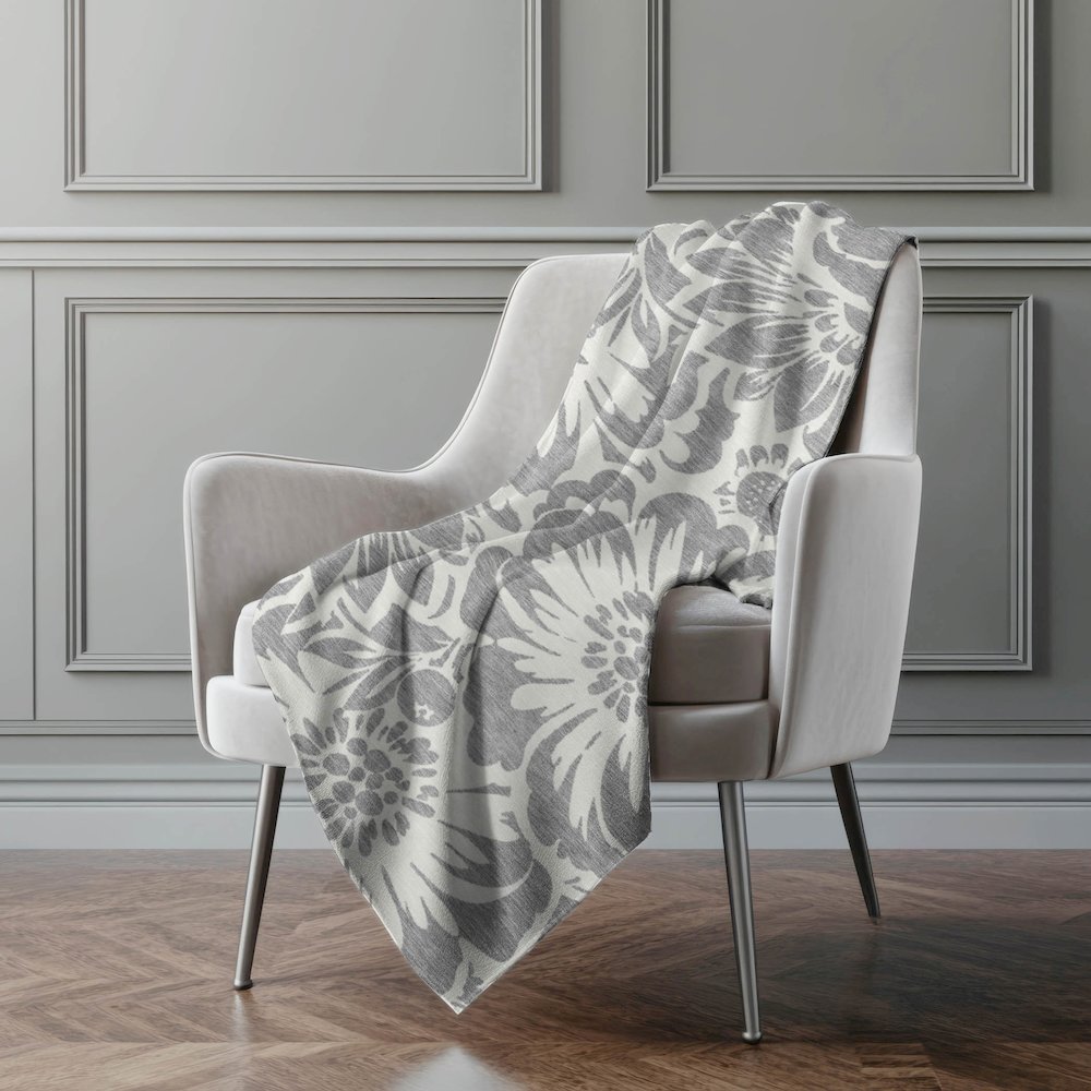 Premium Machine Washable ASB551 Gray 50" x 70" Sherpa Throw Blanket. Picture 4