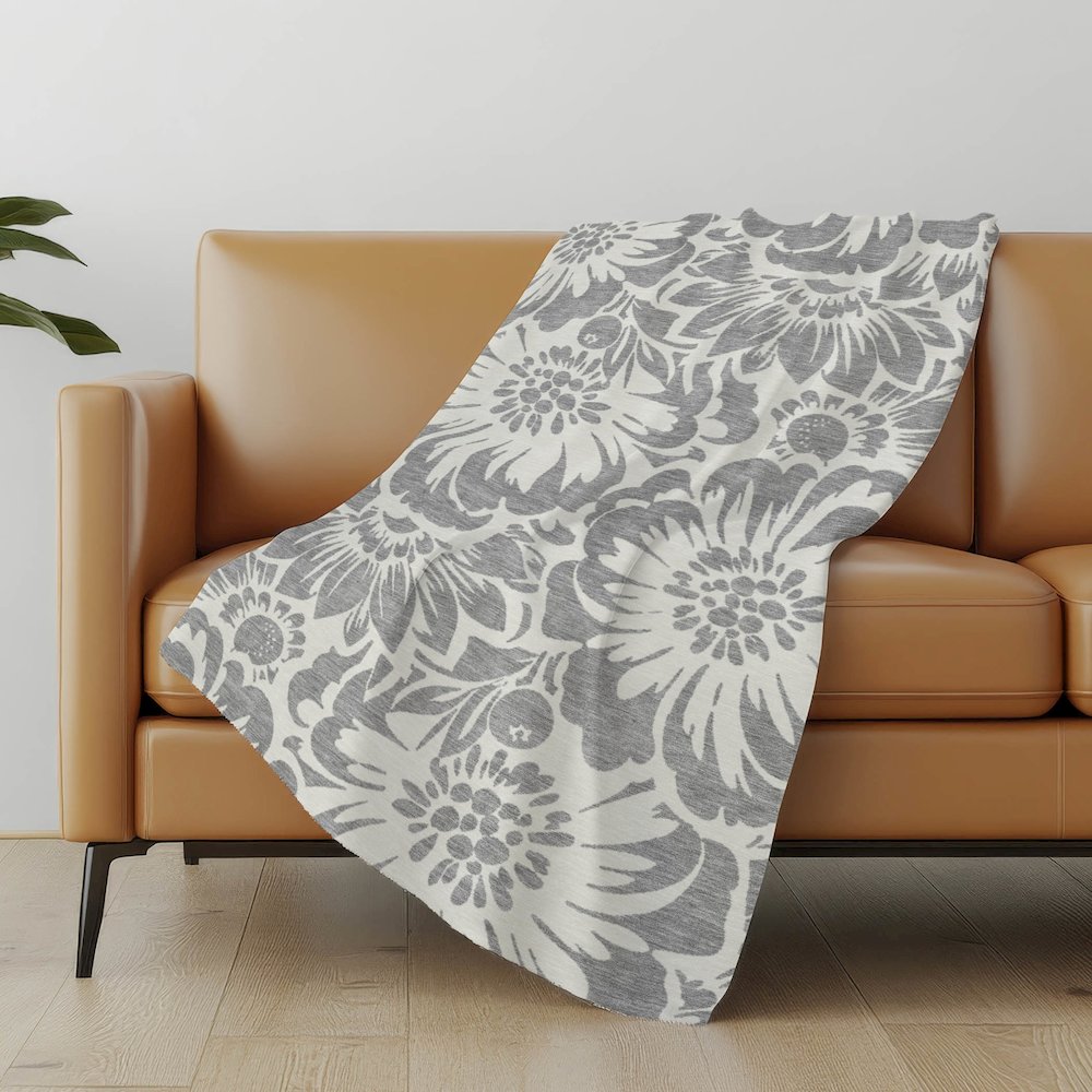 Premium Machine Washable ASB551 Gray 50" x 70" Sherpa Throw Blanket. Picture 5