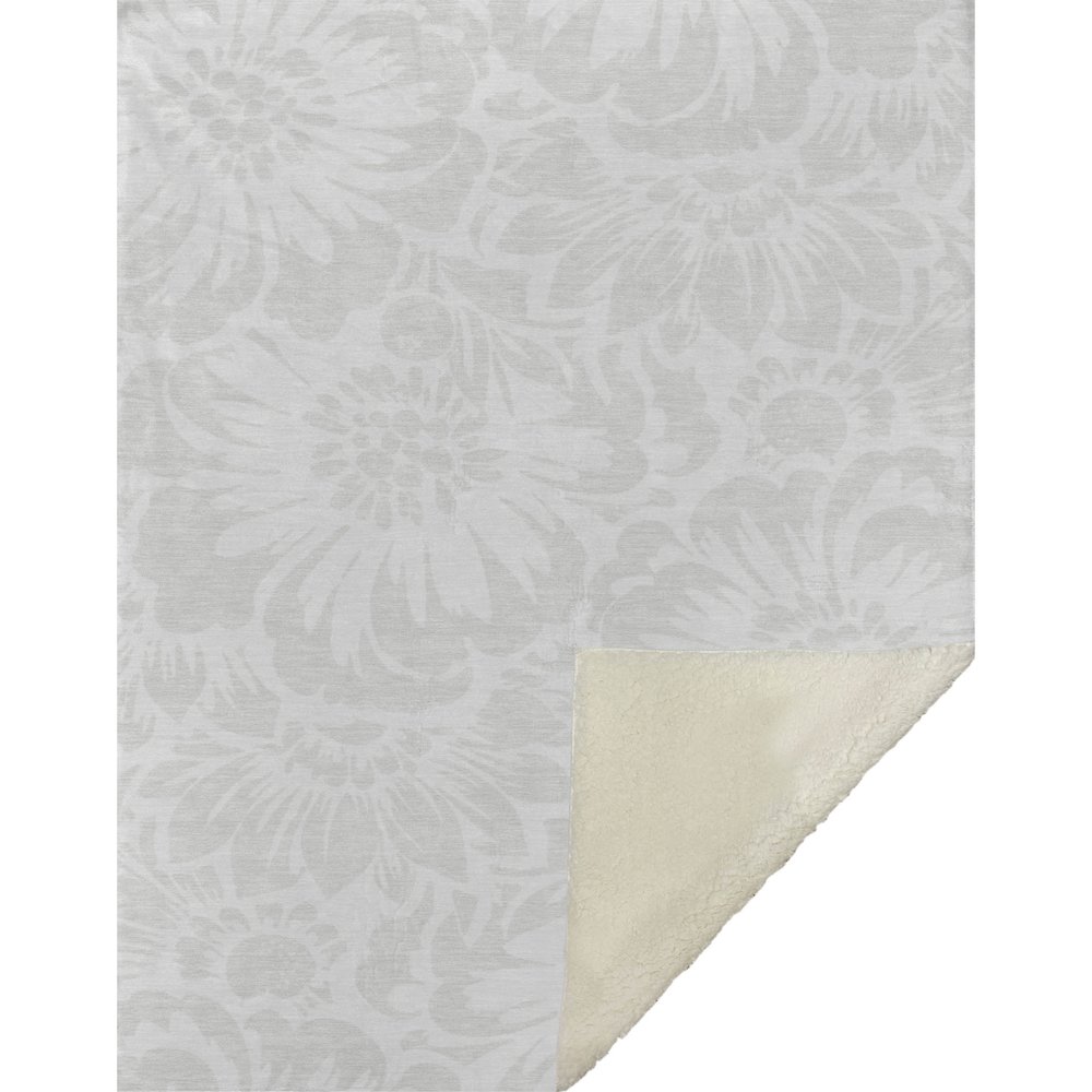 Premium Machine Washable ASB551 Ivory 50" x 70" Sherpa Throw Blanket. Picture 1