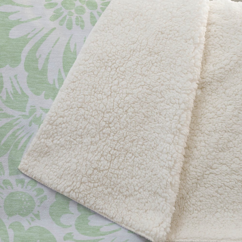 Premium Machine Washable ASB551 Mint 50" x 70" Sherpa Throw Blanket. Picture 2