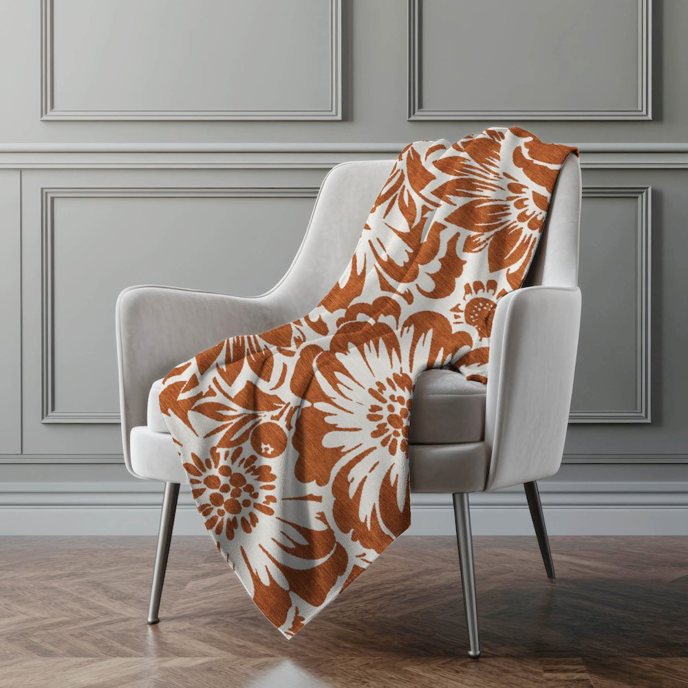Premium Machine Washable ASB551 Paprika 50" x 70" Sherpa Throw Blanket. Picture 4