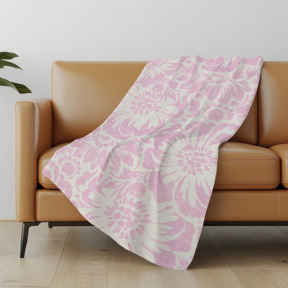 Premium Machine Washable ASB551 Pink 50" x 70" Sherpa Throw Blanket. Picture 5