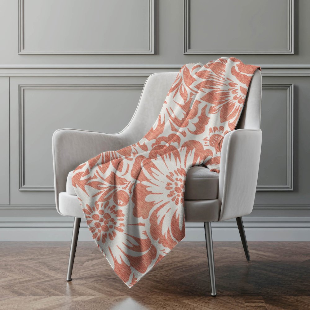 Premium Machine Washable ASB551 Salmon 50" x 70" Sherpa Throw Blanket. Picture 4