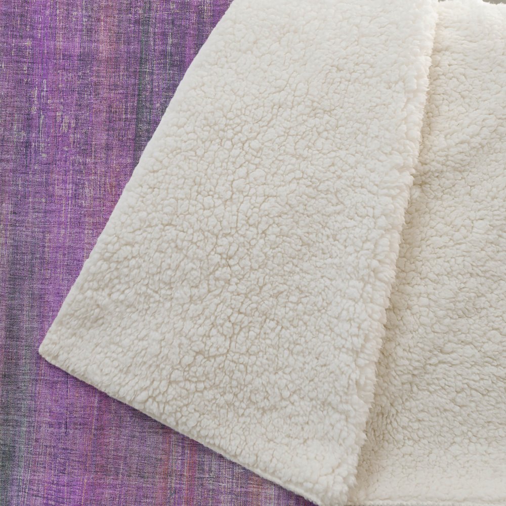 Premium Machine Washable ASB552 Lilac 50" x 70" Sherpa Throw Blanket. Picture 2