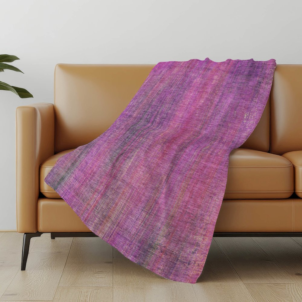 Premium Machine Washable ASB552 Lilac 50" x 70" Sherpa Throw Blanket. Picture 5