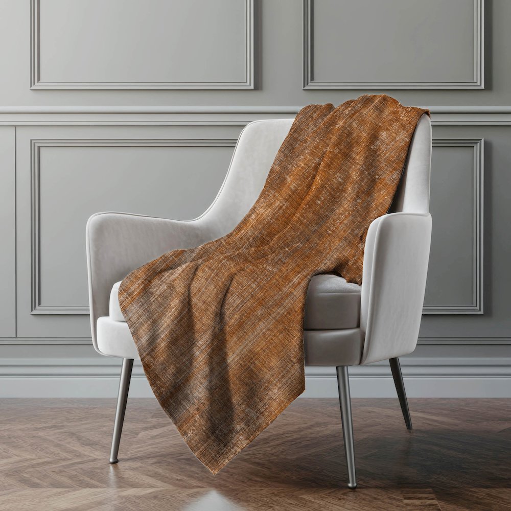 Premium Machine Washable ASB552 Paprika 50" x 70" Sherpa Throw Blanket. Picture 4