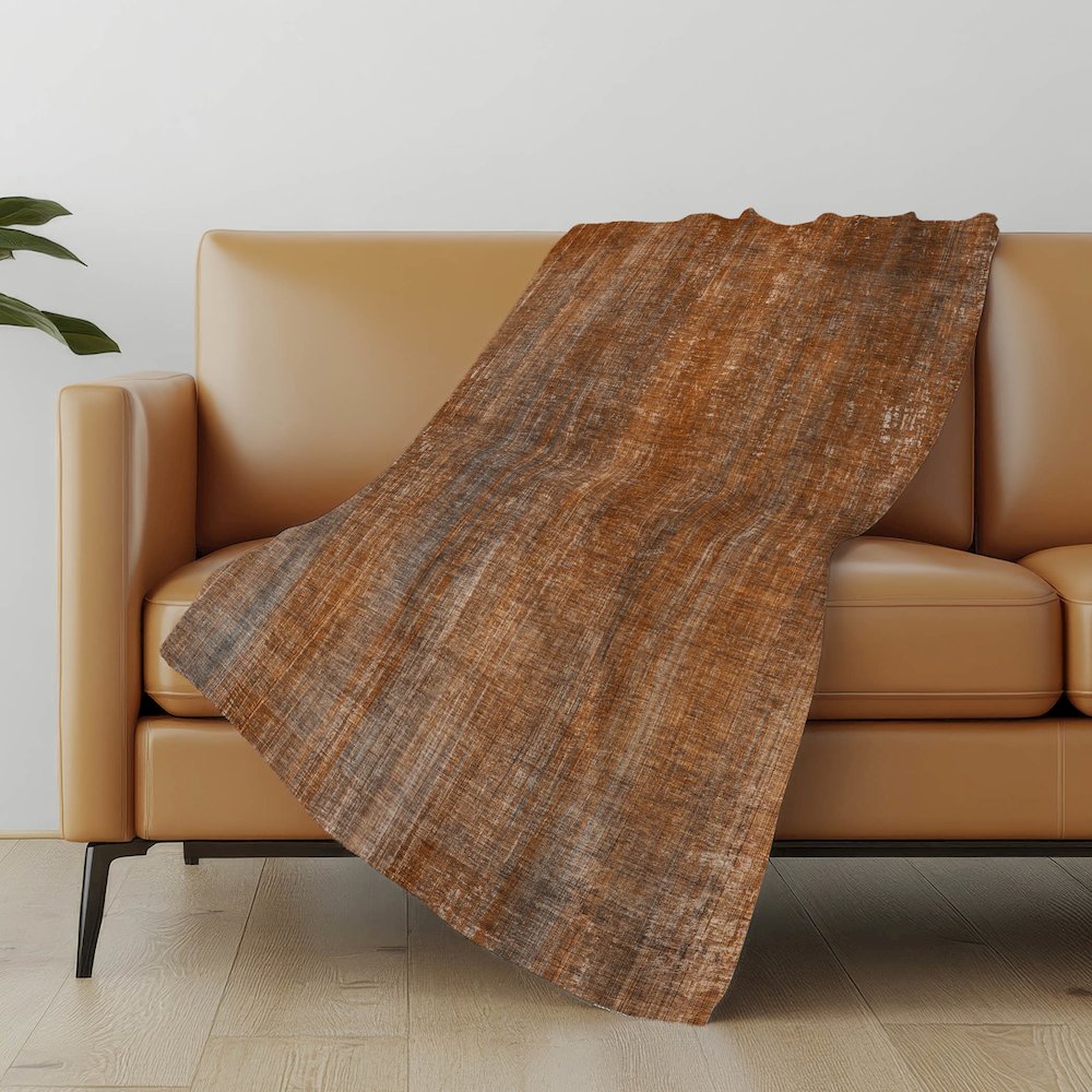 Premium Machine Washable ASB552 Paprika 50" x 70" Sherpa Throw Blanket. Picture 5