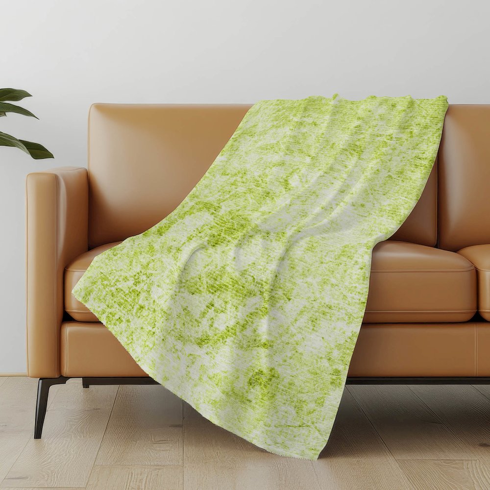 Premium Machine Washable ASB553 Aloe 50" x 70" Sherpa Throw Blanket. Picture 5