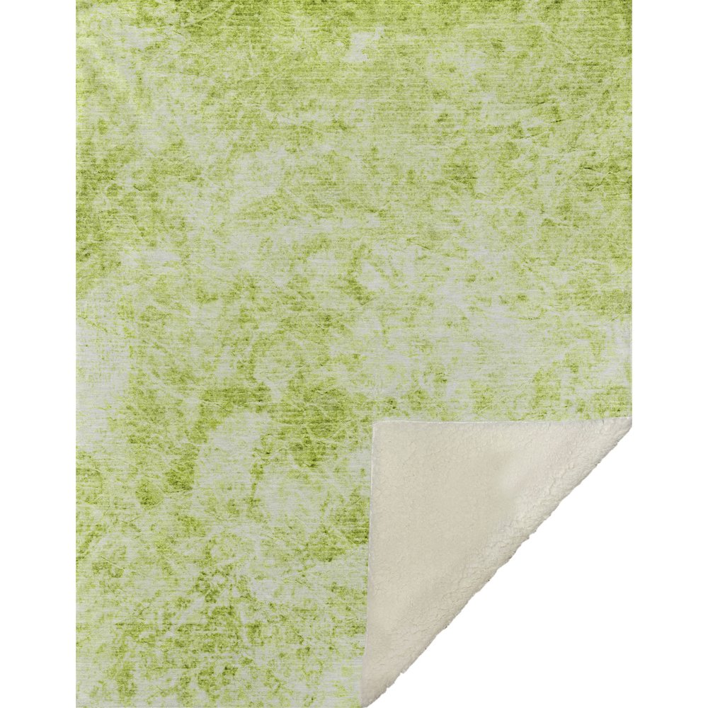 Premium Machine Washable ASB553 Aloe 50" x 70" Sherpa Throw Blanket. Picture 1
