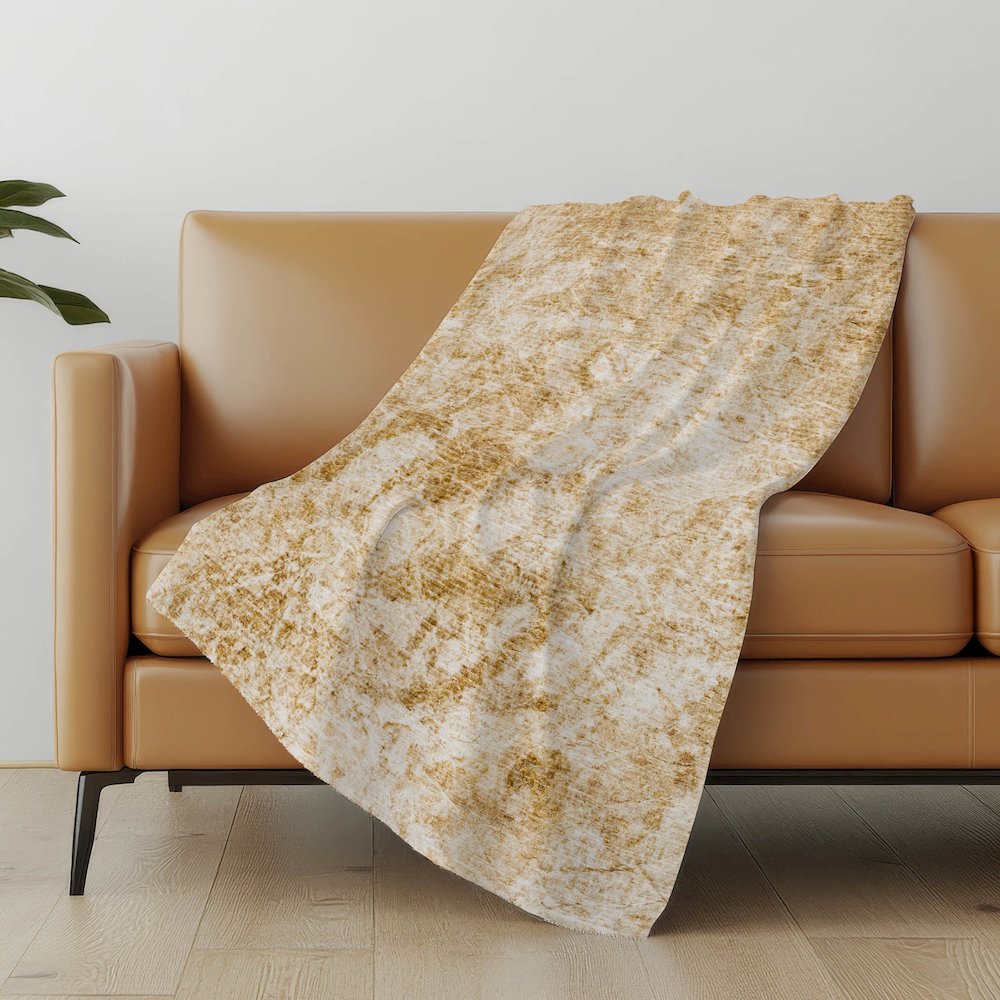 Premium Machine Washable ASB553 Beige 50" x 70" Sherpa Throw Blanket. Picture 5