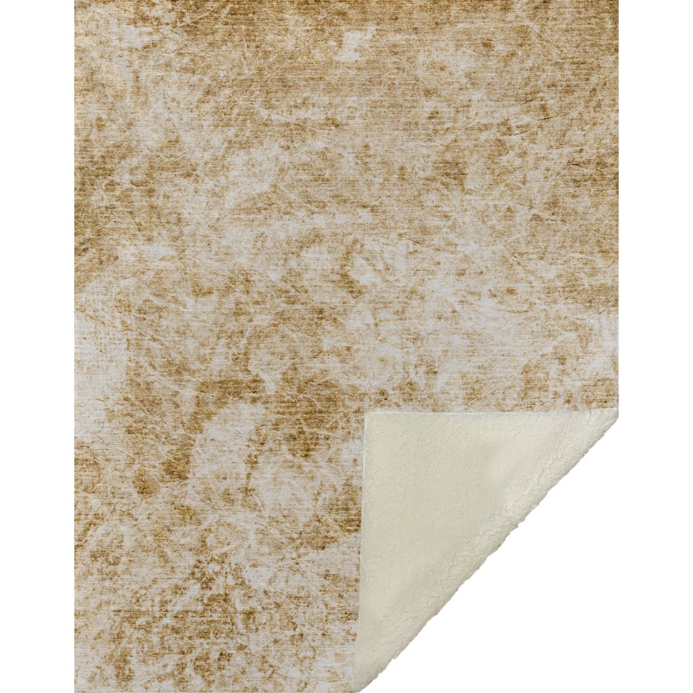 Premium Machine Washable ASB553 Beige 50" x 70" Sherpa Throw Blanket. Picture 1