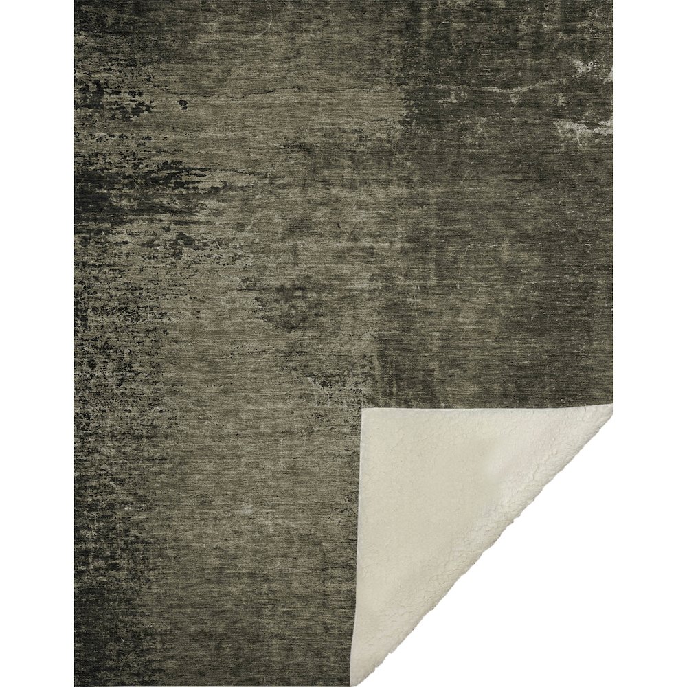 Premium Machine Washable ASB554 Gray 50" x 70" Sherpa Throw Blanket. Picture 1