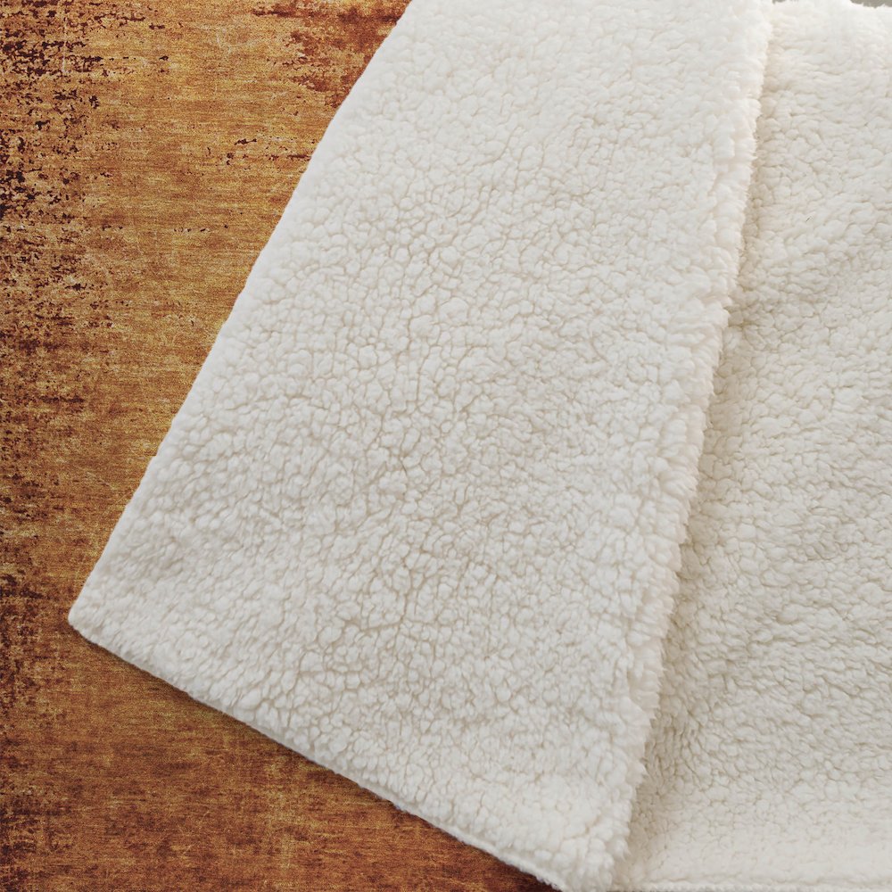 Premium Machine Washable ASB554 Paprika 50" x 70" Sherpa Throw Blanket. Picture 2