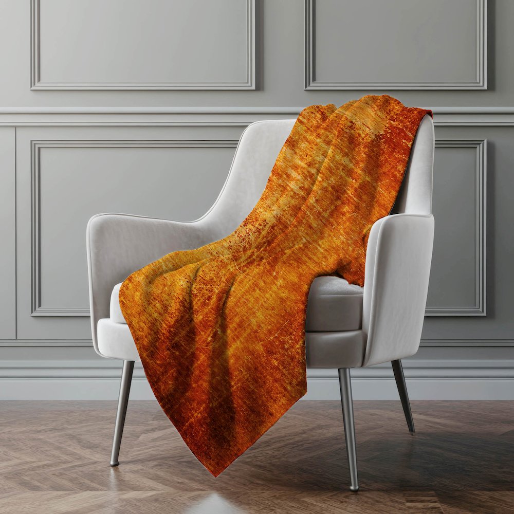 Premium Machine Washable ASB554 Paprika 50" x 70" Sherpa Throw Blanket. Picture 4