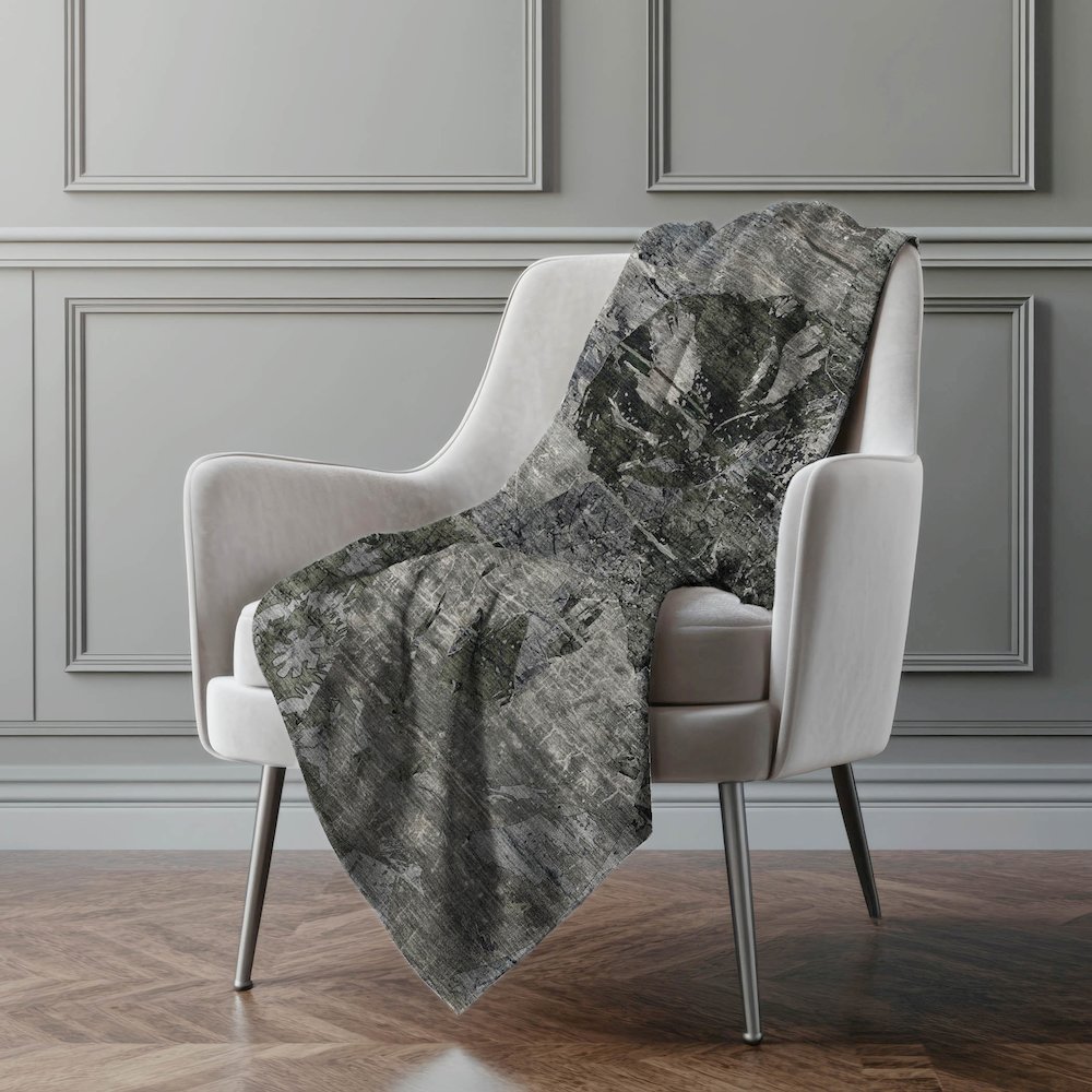 Premium Machine Washable ASB555 Gray 50" x 70" Sherpa Throw Blanket. Picture 4