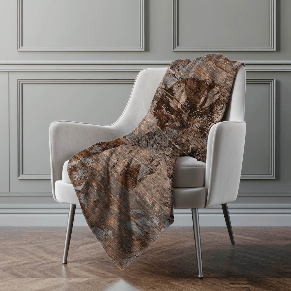 Premium Machine Washable ASB555 Terracotta 50" x 70" Sherpa Throw Blanket. Picture 4