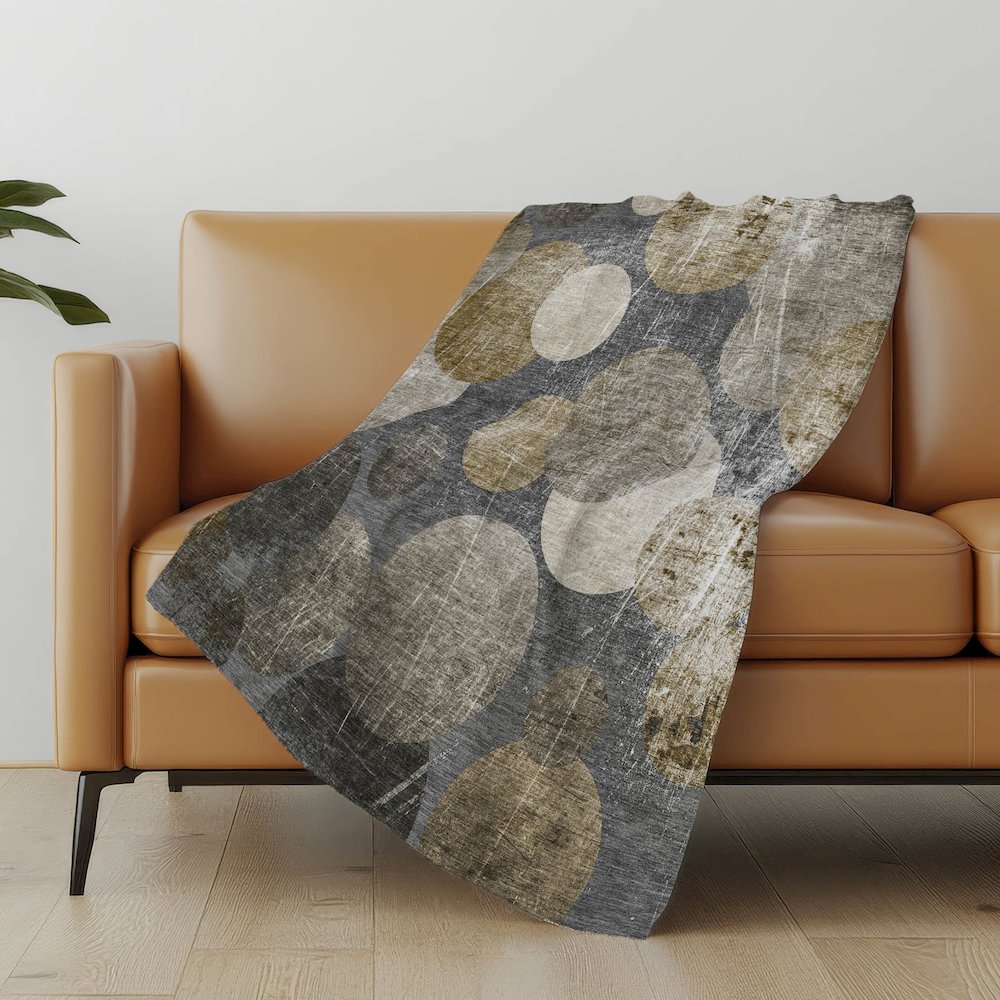 Premium Machine Washable ASB556 Brown 50" x 70" Sherpa Throw Blanket. Picture 5