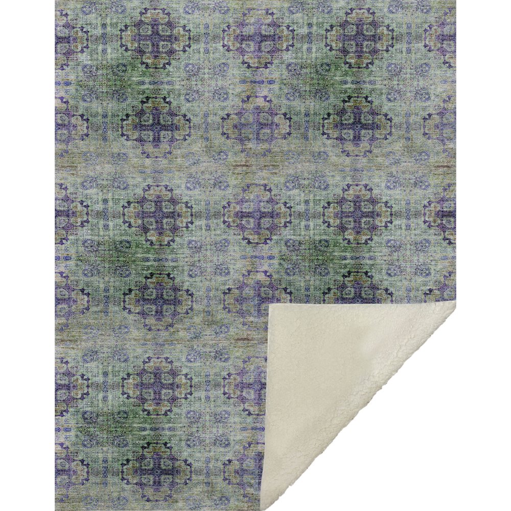 Premium Machine Washable ASB557 Purple 50" x 70" Sherpa Throw Blanket. Picture 1
