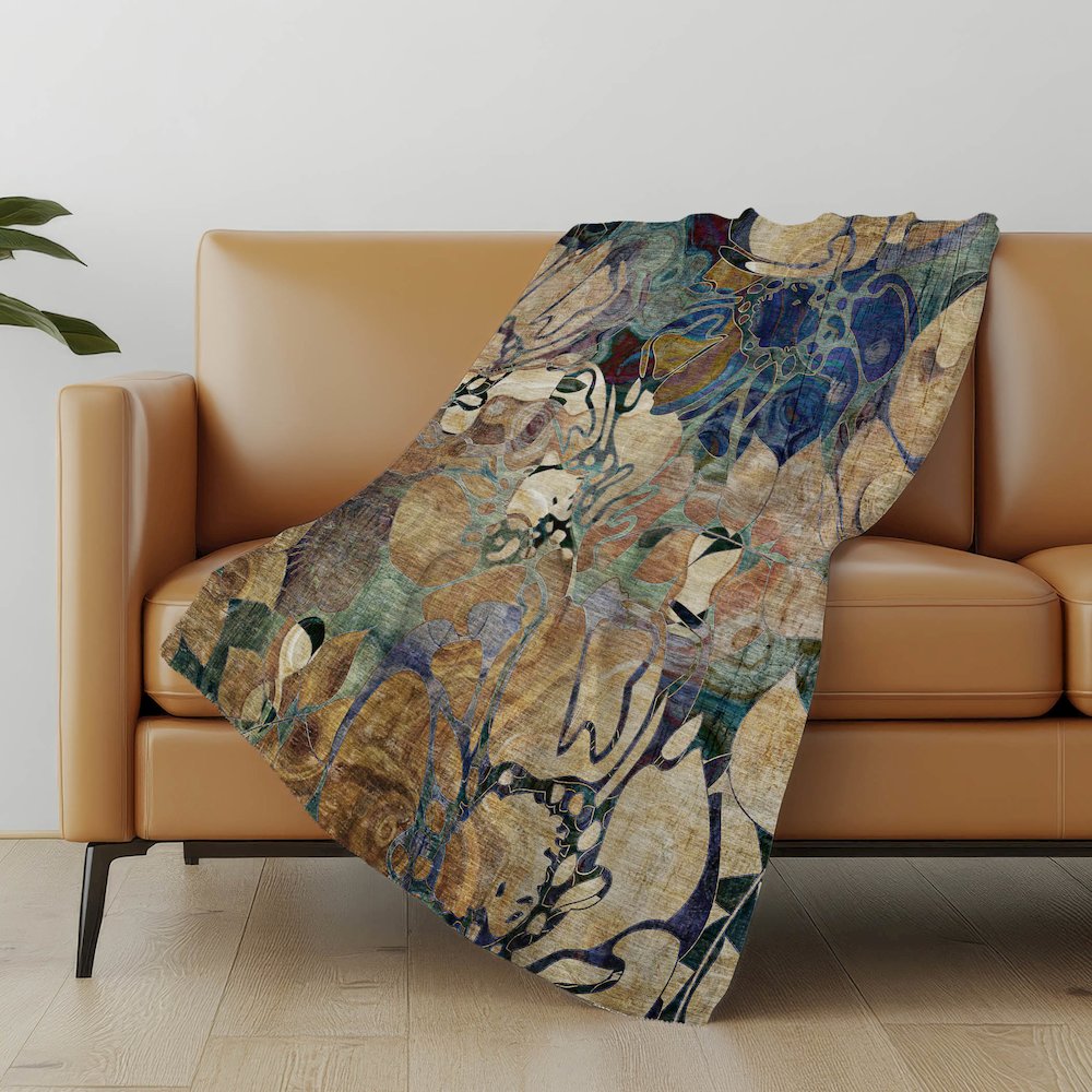 Premium Machine Washable ASB558 Beige 50" x 70" Sherpa Throw Blanket. Picture 5