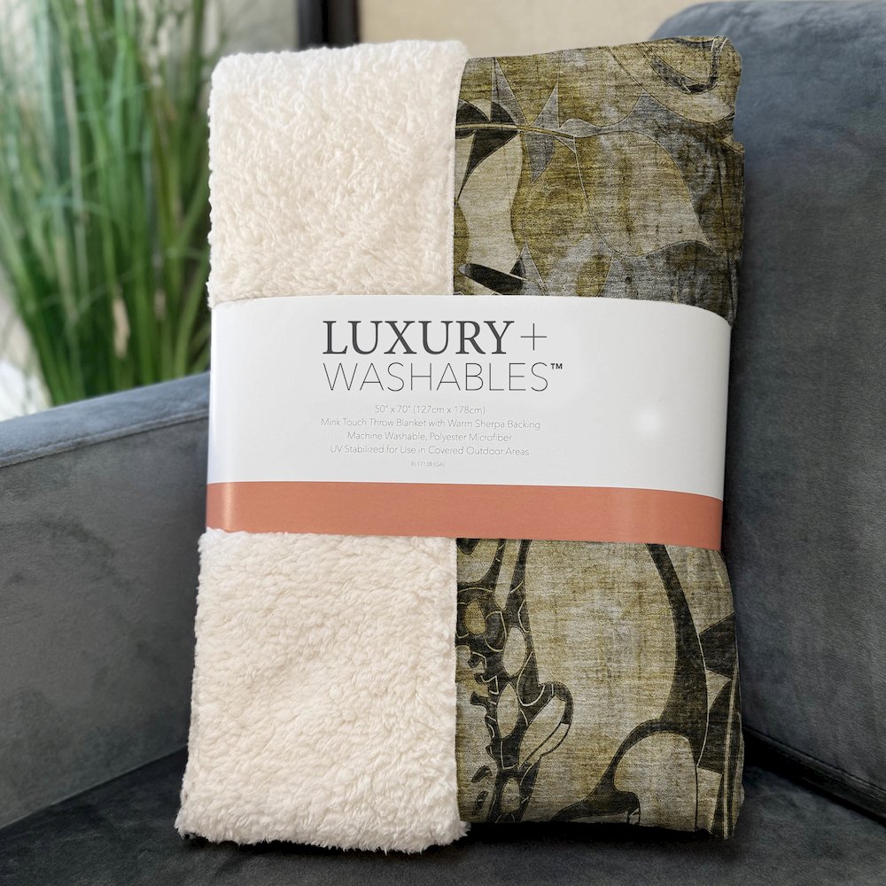 Premium Machine Washable ASB558 Brown 50" x 70" Sherpa Throw Blanket. Picture 3