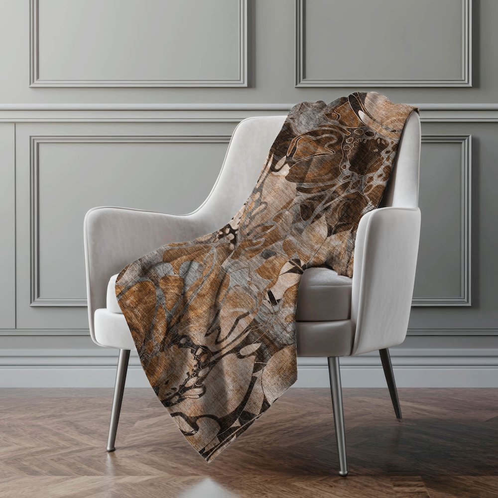 Premium Machine Washable ASB558 Paprika 50" x 70" Sherpa Throw Blanket. Picture 4
