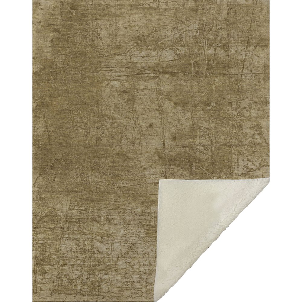 Premium Machine Washable ASB559 Beige 50" x 70" Sherpa Throw Blanket. Picture 1
