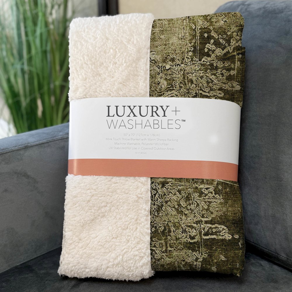 Premium Machine Washable ASB559 Brown 50" x 70" Sherpa Throw Blanket. Picture 3