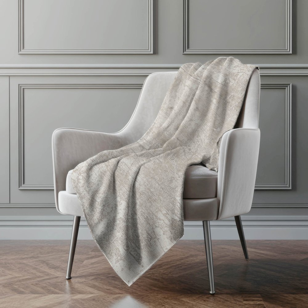 Premium Machine Washable ASB559 Ivory 50" x 70" Sherpa Throw Blanket. Picture 4