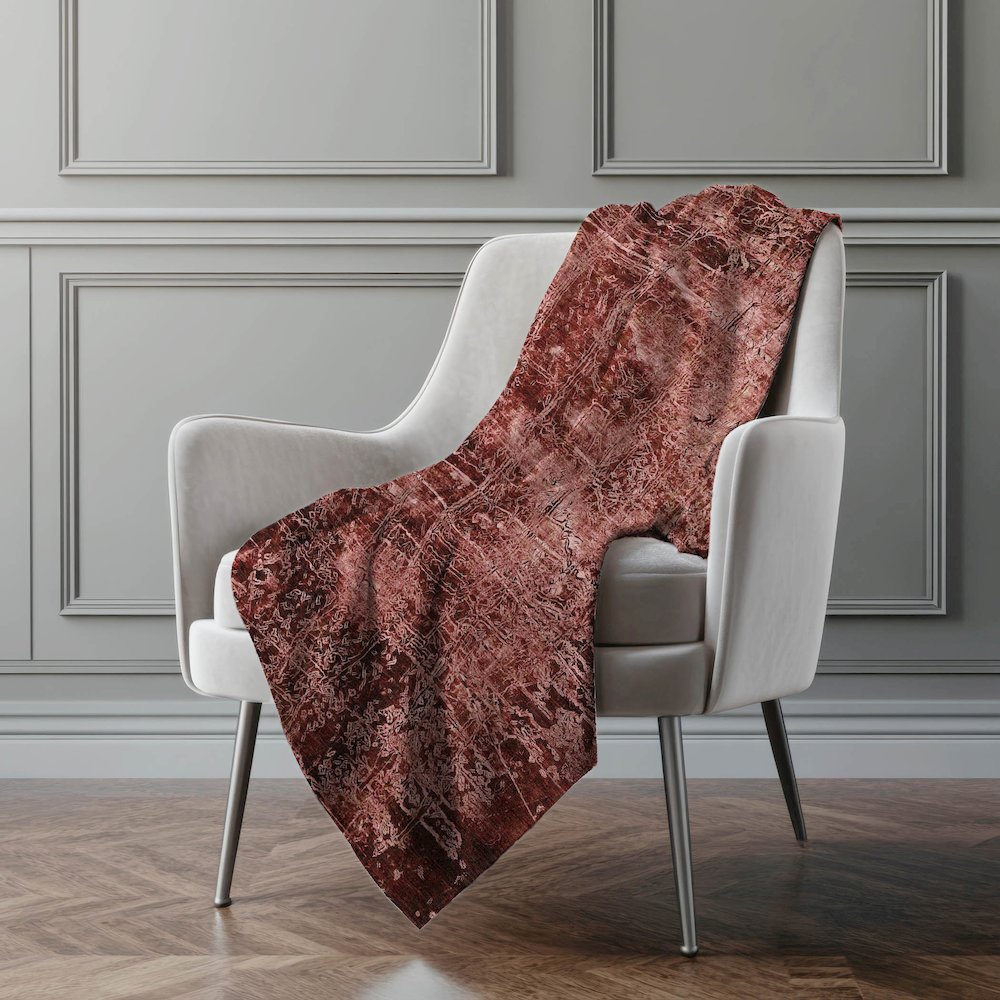 Premium Machine Washable ASB559 Merlot 50" x 70" Sherpa Throw Blanket. Picture 4