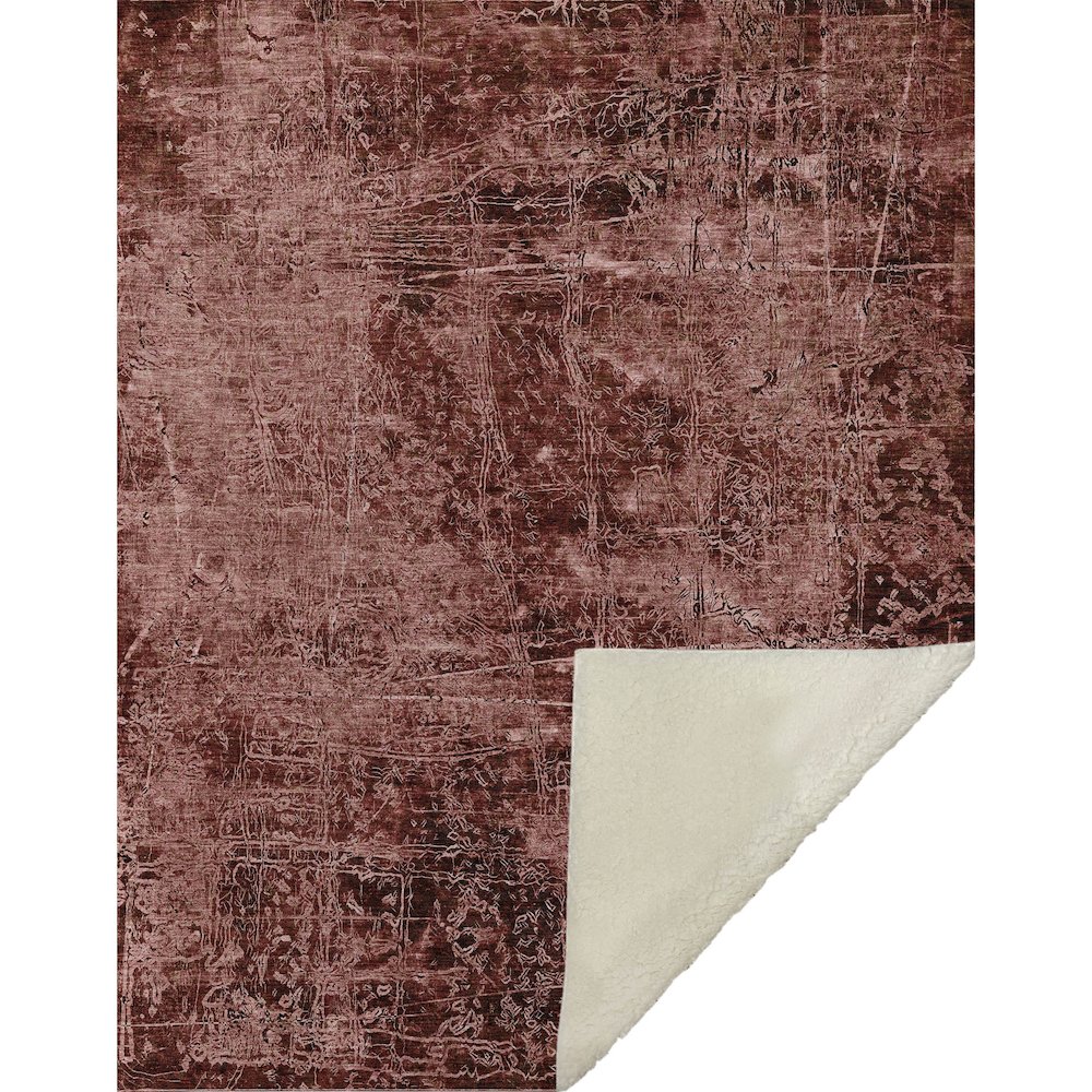 Premium Machine Washable ASB559 Merlot 50" x 70" Sherpa Throw Blanket. Picture 1