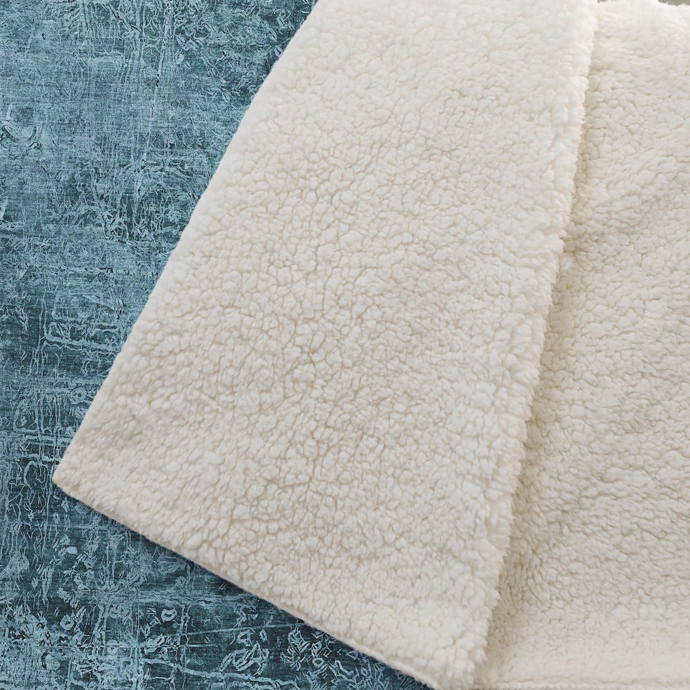 Premium Machine Washable ASB559 Teal 50" x 70" Sherpa Throw Blanket. Picture 2