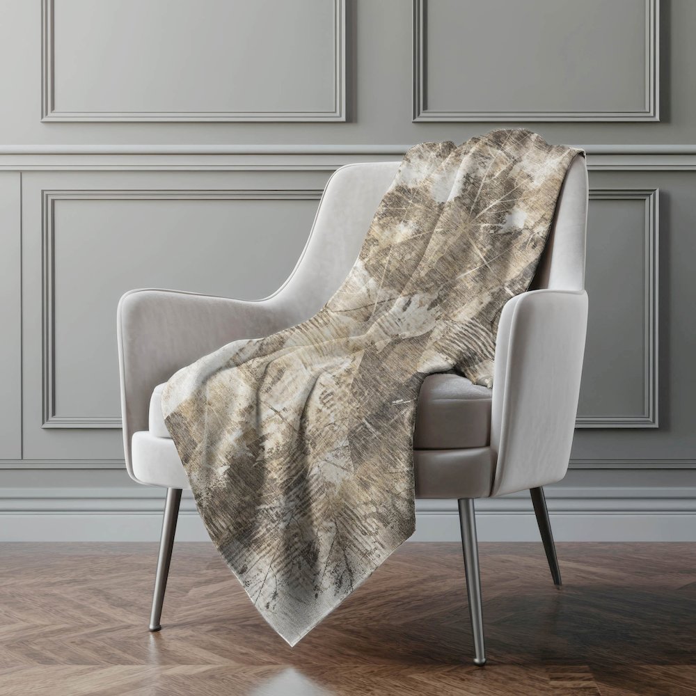 Premium Machine Washable ASB560 Beige 50" x 70" Sherpa Throw Blanket. Picture 4