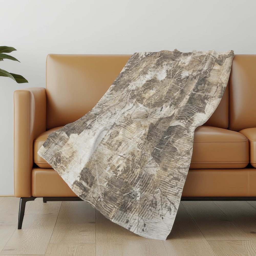 Premium Machine Washable ASB560 Beige 50" x 70" Sherpa Throw Blanket. Picture 5