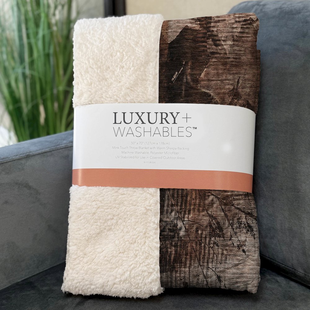 Premium Machine Washable ASB560 Paprika 50" x 70" Sherpa Throw Blanket. Picture 3