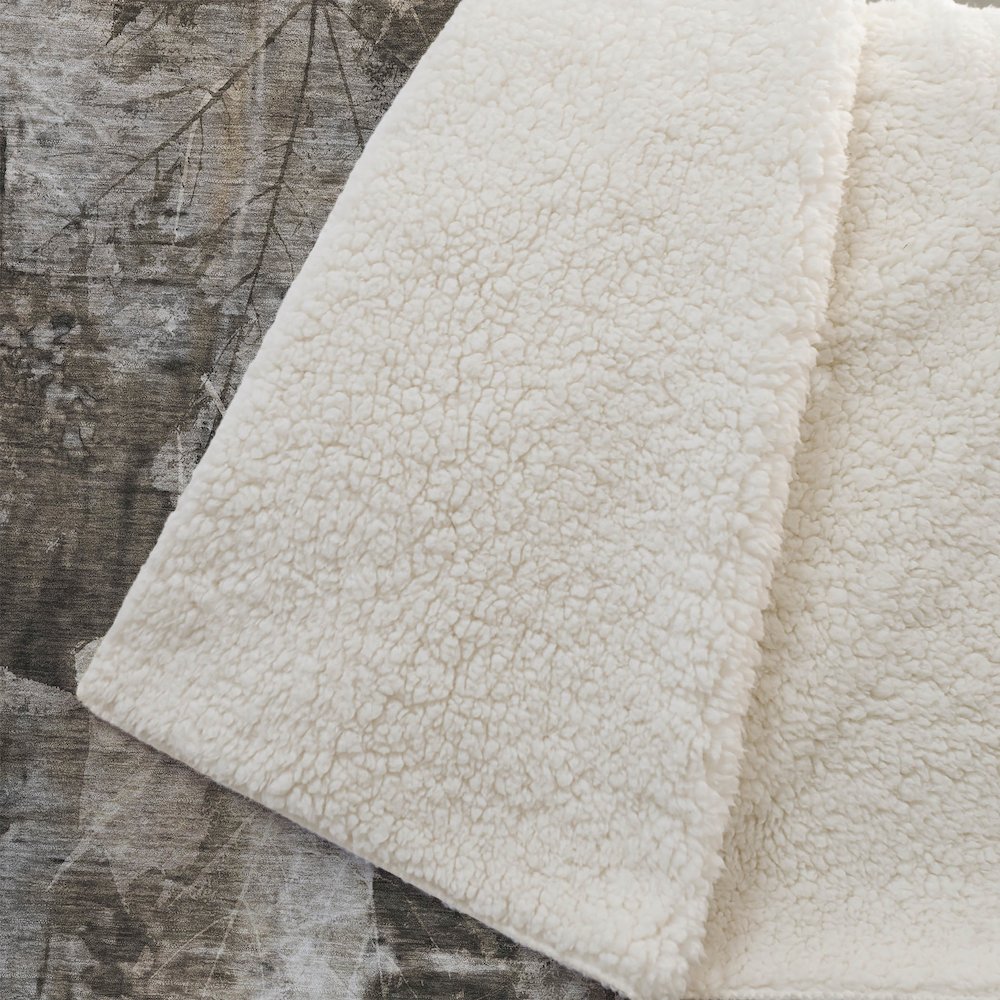 Premium Machine Washable ASB560 Taupe 50" x 70" Sherpa Throw Blanket. Picture 2