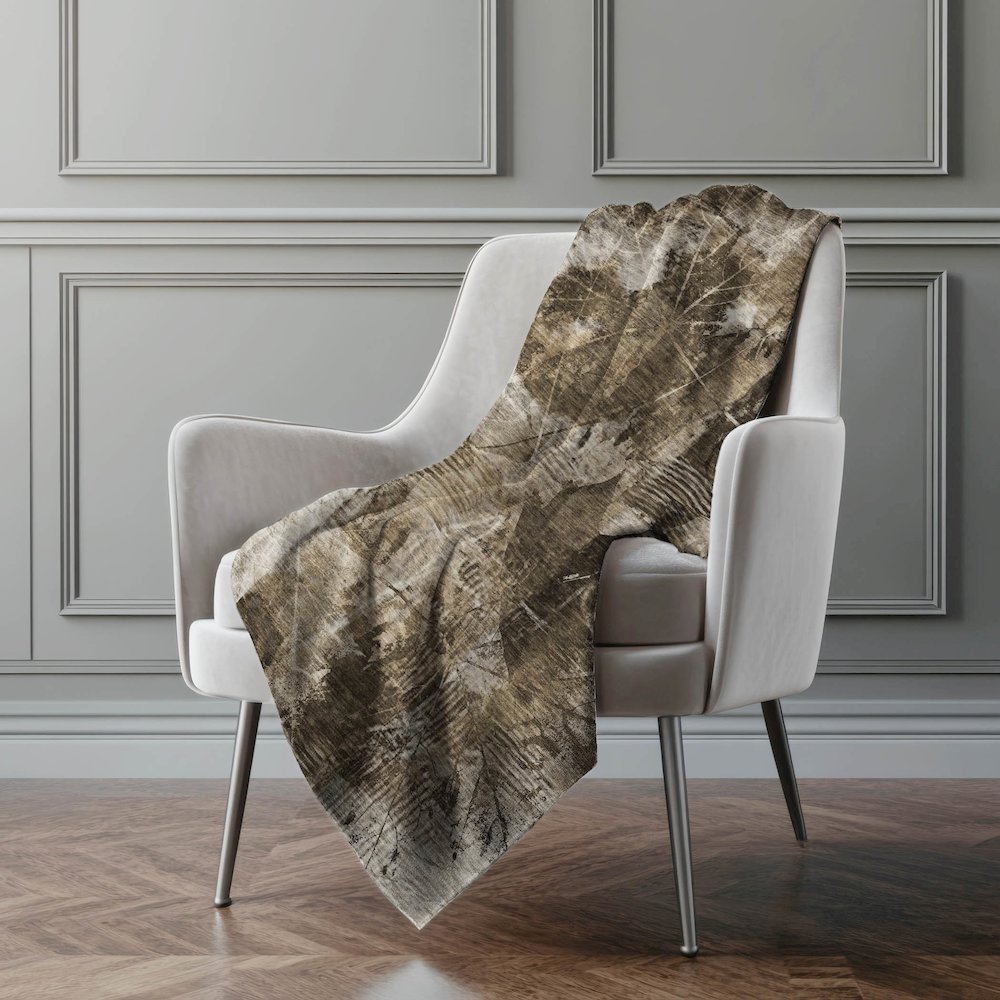 Premium Machine Washable ASB560 Taupe 50" x 70" Sherpa Throw Blanket. Picture 4