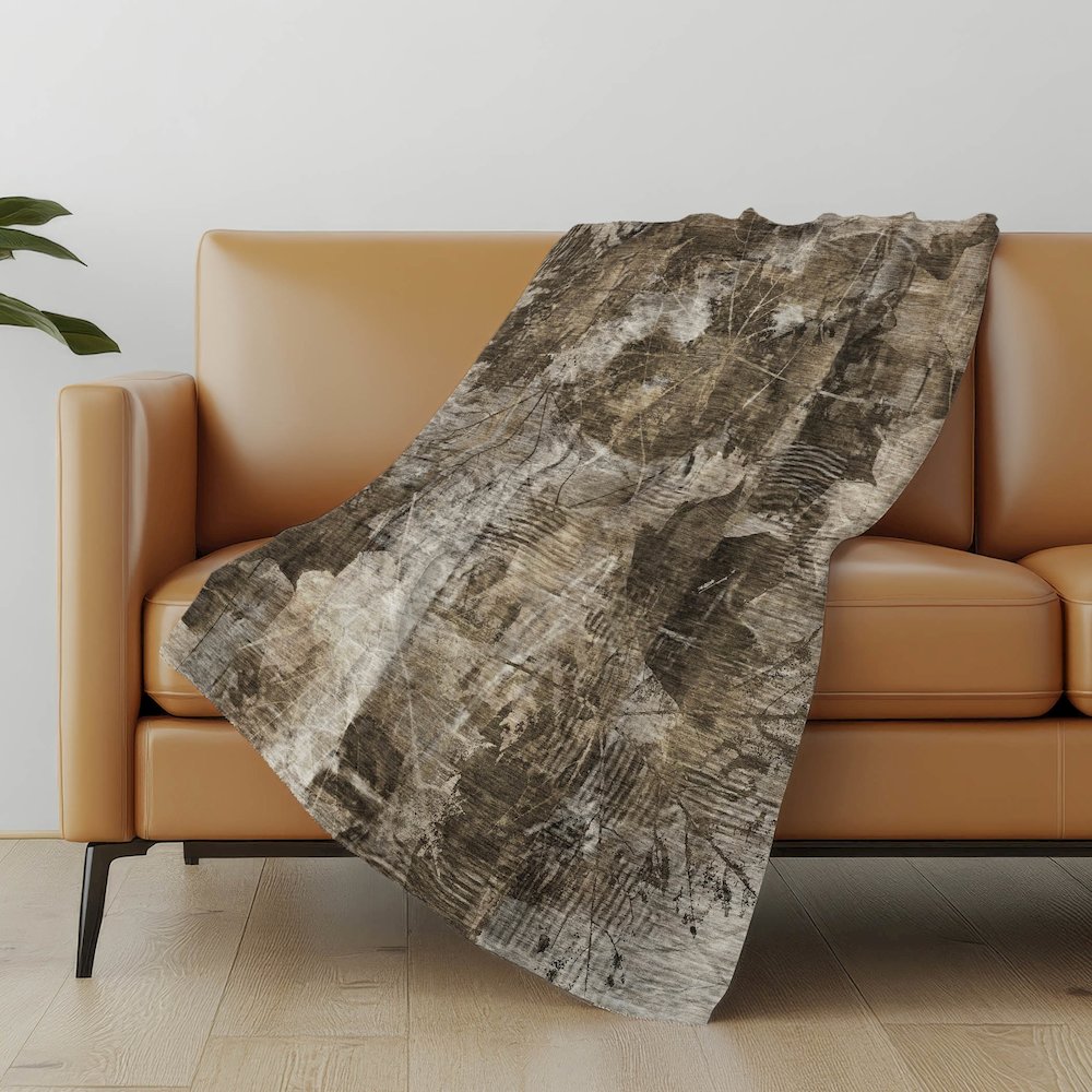 Premium Machine Washable ASB560 Taupe 50" x 70" Sherpa Throw Blanket. Picture 5