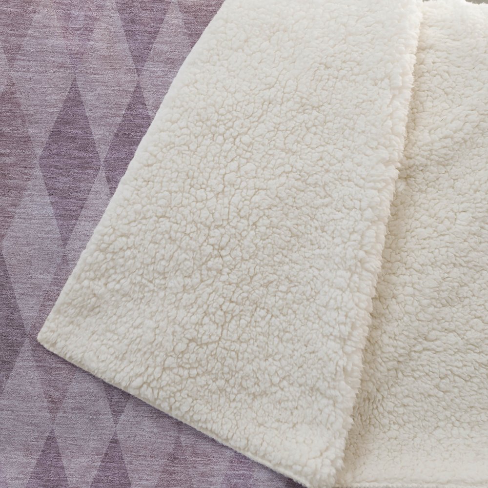 Premium Machine Washable ASB561 Blush 50" x 70" Sherpa Throw Blanket. Picture 2