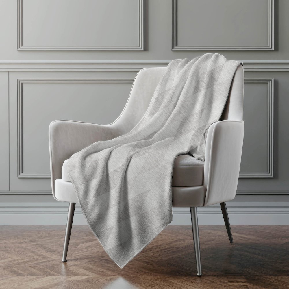 Premium Machine Washable ASB561 Ivory 50" x 70" Sherpa Throw Blanket. Picture 4