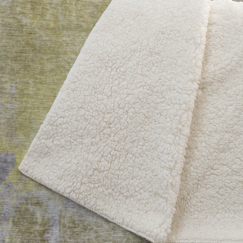 Premium Machine Washable ASB562 Gold 50" x 70" Sherpa Throw Blanket. Picture 2