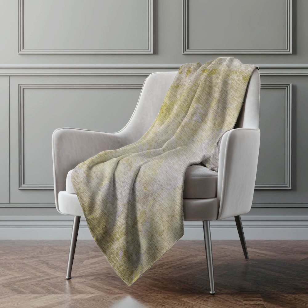 Premium Machine Washable ASB562 Gold 50" x 70" Sherpa Throw Blanket. Picture 4