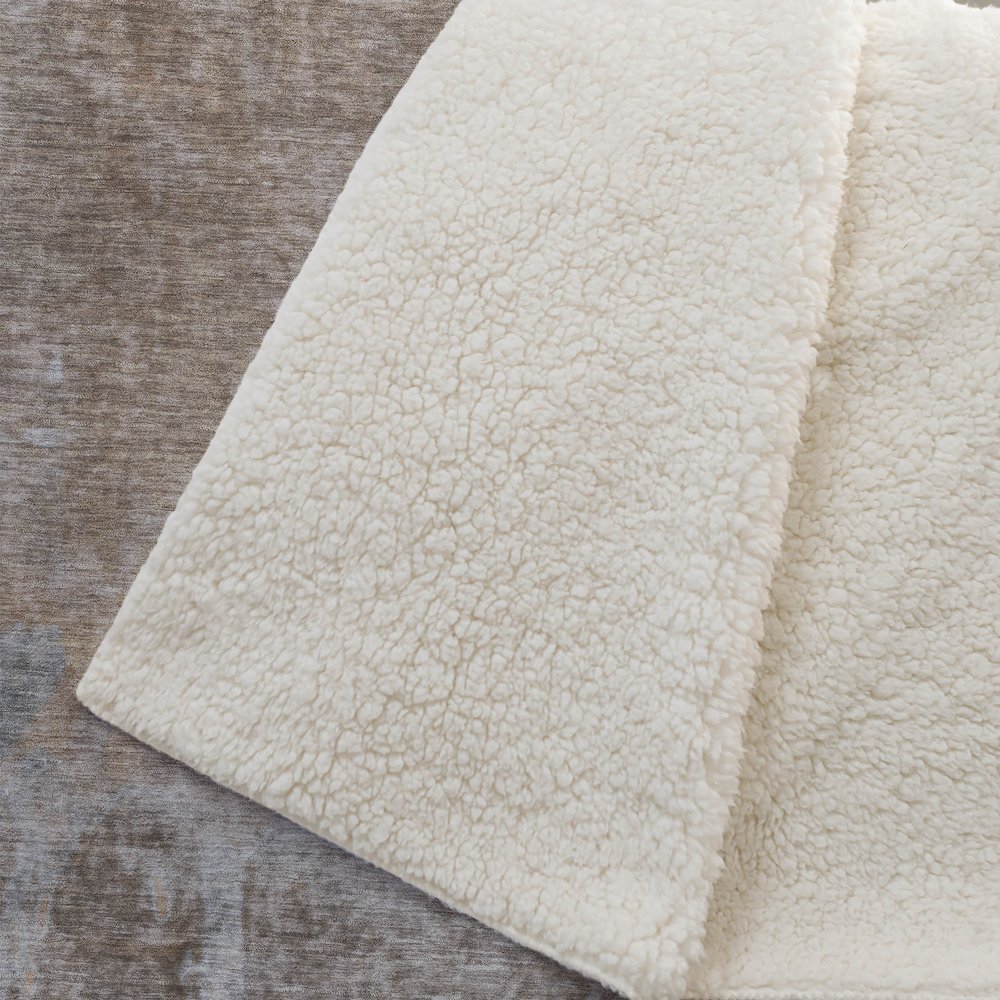 Premium Machine Washable ASB562 Mocha 50" x 70" Sherpa Throw Blanket. Picture 2