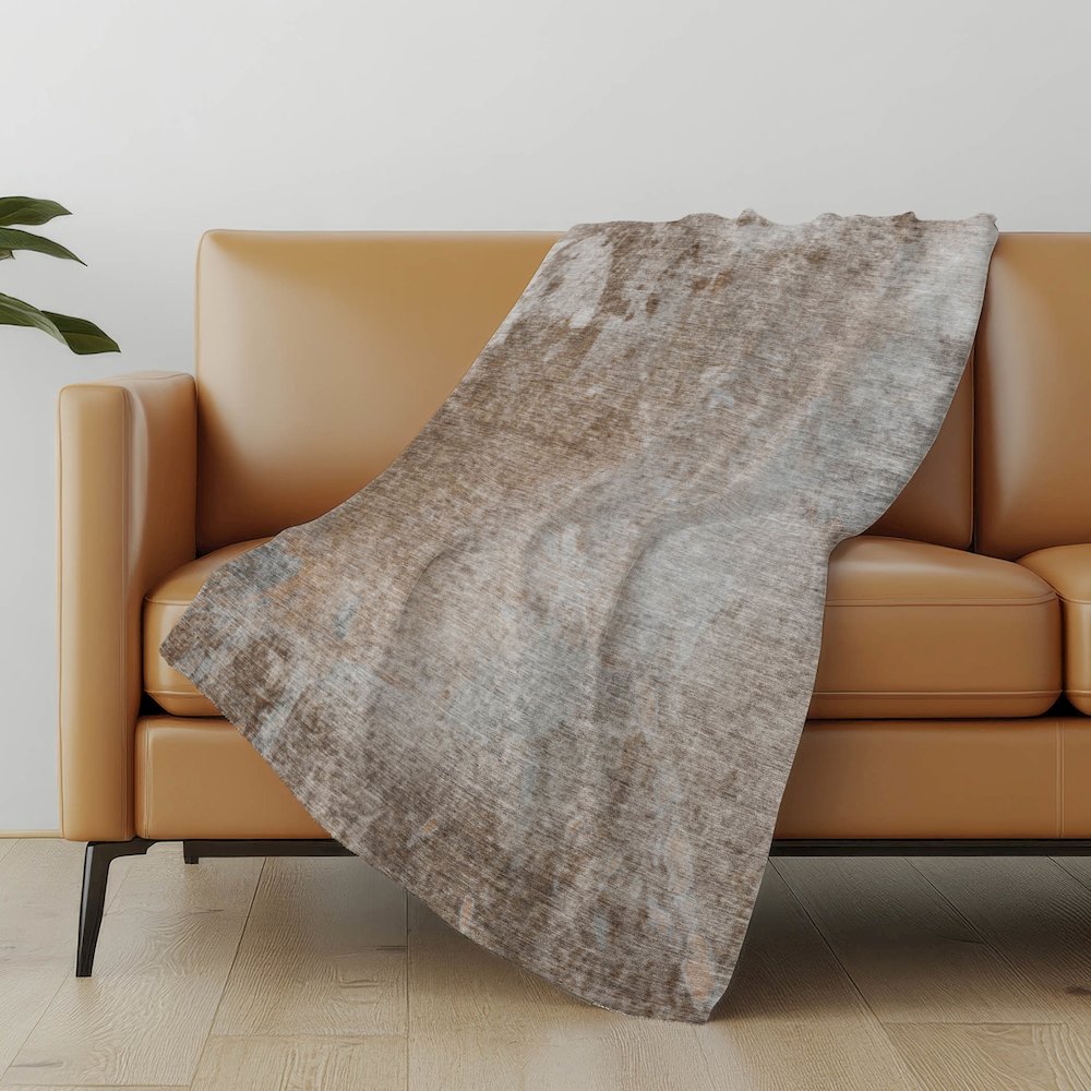 Premium Machine Washable ASB562 Mocha 50" x 70" Sherpa Throw Blanket. Picture 5