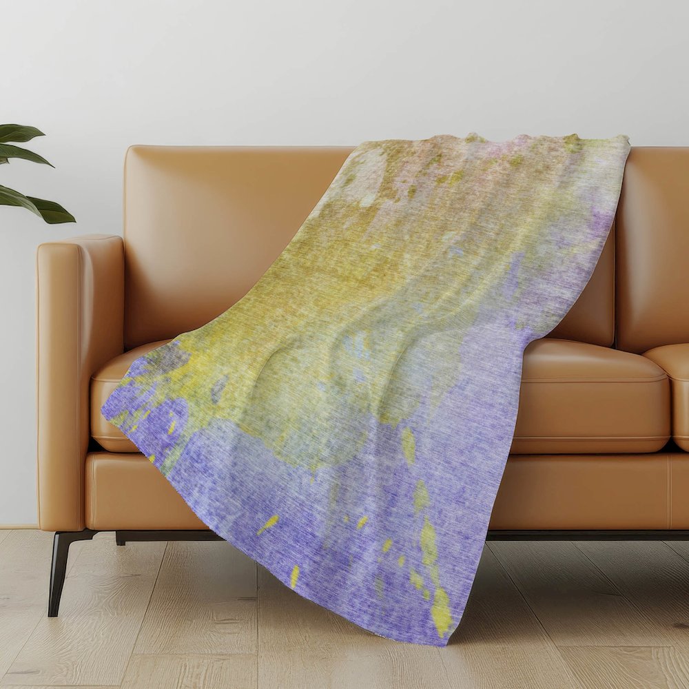 Premium Machine Washable ASB562 Wheat 50" x 70" Sherpa Throw Blanket. Picture 5