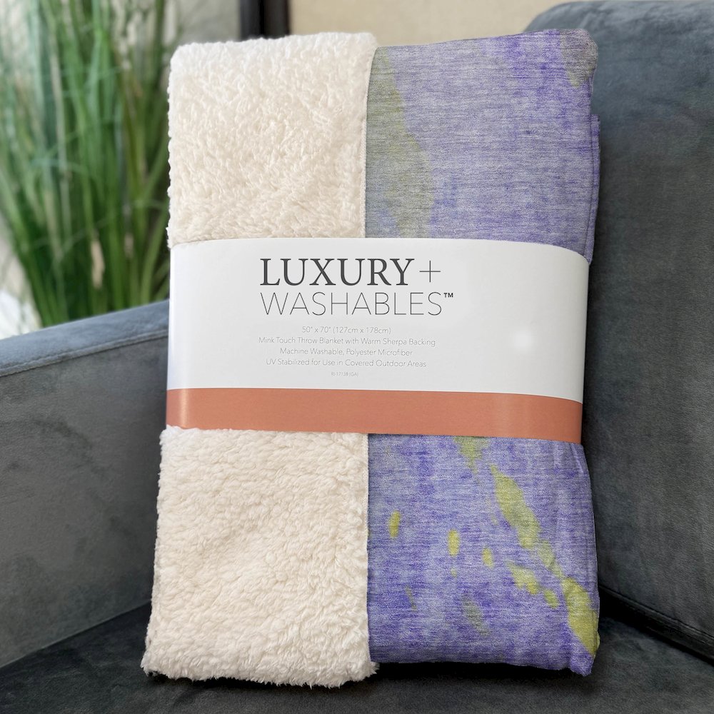 Premium Machine Washable ASB562 Wheat 50" x 70" Sherpa Throw Blanket. Picture 3