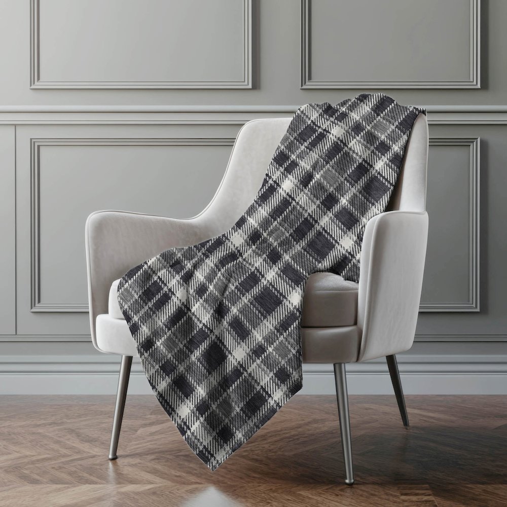 Premium Machine Washable ASB563 Black 50" x 70" Sherpa Throw Blanket. Picture 4