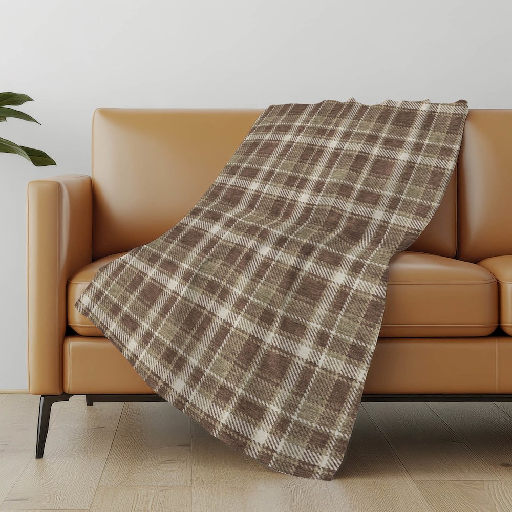 Premium Machine Washable ASB563 Chocolate 50" x 70" Sherpa Throw Blanket. Picture 5