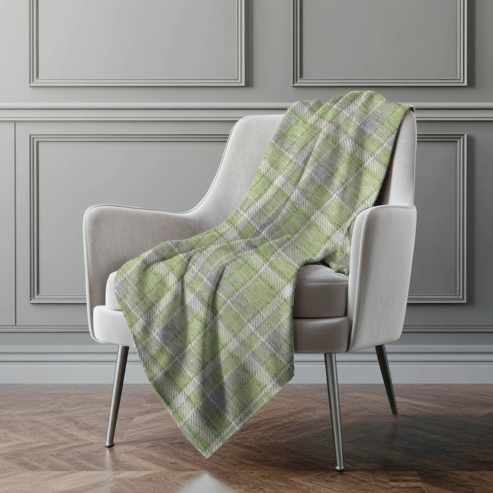 Premium Machine Washable ASB563 Green 50" x 70" Sherpa Throw Blanket. Picture 4